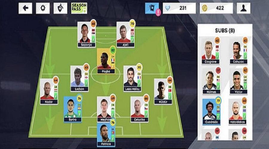 Đội hình mạnh nhất Dream League Soccer 2021 là 5-2-1-2