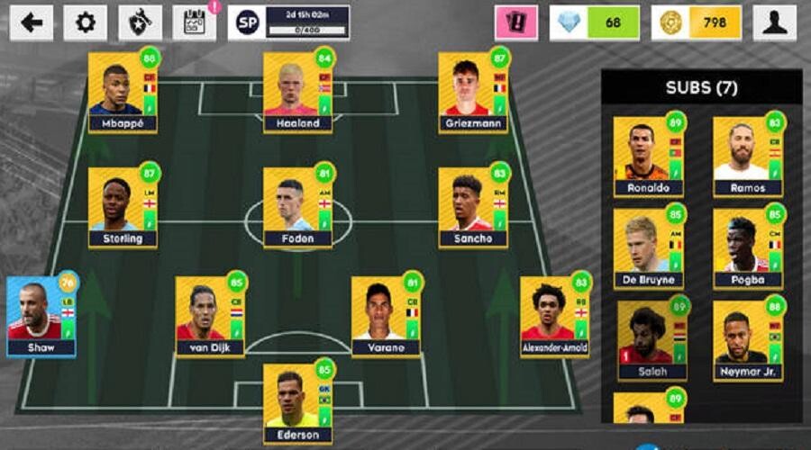 4-3-3 là đội hình mạnh nhất Dream League Soccer 2021