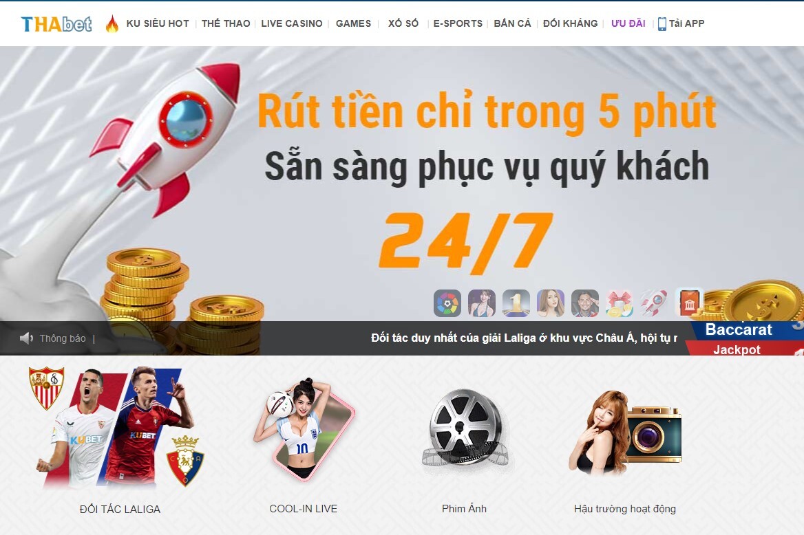 Rút tiền Thabet chỉ trong 5 phút.